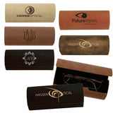 Customizable Leatherette Eye Glasses Holder Case | 6 COLORS