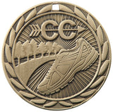 2" FE Series Iron Cross Country Award Medals on 7/8" Neck Ribbons | 19 STYLES
