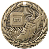 2" FE Series Iron Track Award Medals on 7/8" Neck Ribbons | 19 STYLES