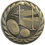2" FE Series Iron Track & Field Award Medals on 7/8" Neck Ribbons | 19 STYLES