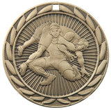 2" FE Series Iron Wrestling Award Medals on 7/8" Neck Ribbons | 19 STYLES
