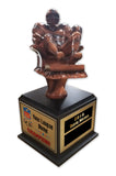 Fantasy Football League Arm Chair Player Resin Box Base Trophies with Perpetual Options