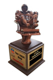 Fantasy Football League Arm Chair Player Resin Box Base Trophies with Perpetual Options