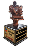 Fantasy Football League Arm Chair Player Resin Box Base Trophies with Perpetual Options