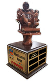 Fantasy Football League Arm Chair Player Resin Box Base Trophies with Perpetual Options