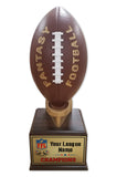 Fantasy Football League Football Resin Box Base Trophy with Perpetual Options