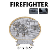 Legend Series Silver and Gold Oval Patriotic & Service Resin Plates  | 2 SIZES