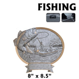 Legend Series Silver and Gold Oval Sport Resin Plates  | 2 SIZES