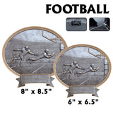 Legend Series Silver and Gold Oval Sport Resin Plates  | 2 SIZES