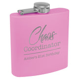 Powder Coated Stainless Steel 6 oz. Flask | 13 COLORS