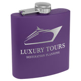Powder Coated Stainless Steel 6 oz. Flask | 13 COLORS