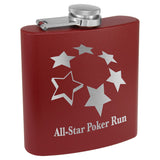 Powder Coated Stainless Steel 6 oz. Flask | 13 COLORS