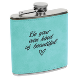 Leatherette 6 oz. Flask | 11 COLORS