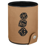 Customizable Leatherette Dice Cup Sets | 7 COLORS