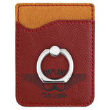 Customizable Leatherette Cell Phone Wallet Card Case with Finger Ring | 11 COLORS
