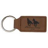 Customizable Leather Key Chain - Rectangle / Oval | 11 Colors Available