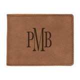 Customizable Leatherette Bifold 6 Slot Wallet | 7 COLORS