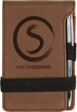 Customizable Leatherette Mini Note Pads with Pen | 11 COLORS