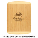 All Natural Two-Tone Bamboo Cutting Boards and Cheese Cutter | 3 SIZES