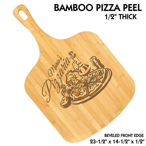 Customizable All Natural Bamboo Pizza Peel