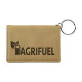 Customizable Leatherette ID Holder Keychains with Snap Button Closer | 6 COLORS