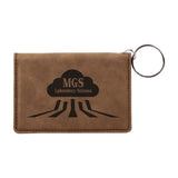 Customizable Leatherette ID Holder Keychains with Snap Button Closer | 6 COLORS