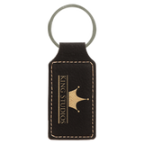Customizable Leather Key Chain - Rectangle / Oval | 11 Colors Available