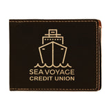Customizable Leatherette Bifold 6 Slot Wallet | 7 COLORS