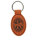 Customizable Leather Key Chain - Rectangle / Oval | 11 Colors Available