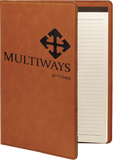 Customizable Leatherette 9" x 12" Portfolio with Paper Pad | 11 COLORS