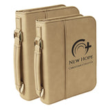 Leatherette Zipper Bible Book Cover 2 SIZES | Personalized and Engraved