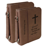 Leatherette Zipper Bible Book Cover 2 SIZES | Personalized and Engraved