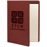 Customizable Leatherette 9" x 12" Portfolio with Paper Pad | 11 COLORS