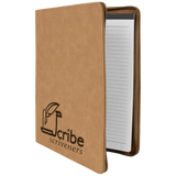 Customizable Leatherette 9" x 12" Portfolio with Zipper and Paper Pad | 11 COLORS