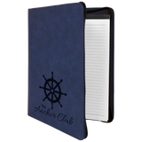 Customizable Leatherette 9" x 12" Portfolio with Zipper and Paper Pad | 11 COLORS