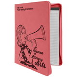 Customizable Leatherette 9" x 12" Portfolio with Zipper and Paper Pad | 11 COLORS