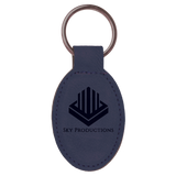 Customizable Leather Key Chain - Rectangle / Oval | 11 Colors Available