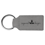 Customizable Leather Key Chain - Rectangle / Oval | 11 Colors Available