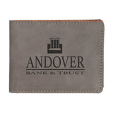 Customizable Leatherette Bifold 6 Slot Wallet | 7 COLORS