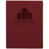 Customizable Leatherette 7" x 9" Portfolio with Paper Pad | 11 COLORS