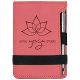 Customizable Leatherette Mini Note Pads with Pen | 11 COLORS