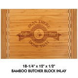 All Natural Bamboo with Butcher Block Inlay Cutting Boards | 6 SIZES