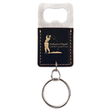 Customizable Leather Key Chain Bottle Opener - Squared/Rounded | 11 Colors Available