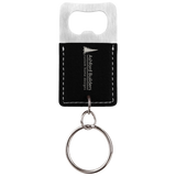 Customizable Leather Key Chain Bottle Opener - Squared/Rounded | 11 Colors Available