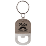 Customizable Leather Key Chain Bottle Opener - Squared/Rounded | 11 Colors Available