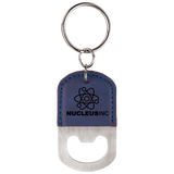 Customizable Leather Key Chain Bottle Opener - Squared/Rounded | 11 Colors Available