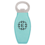 Leatherette Bottle-Shaped Bottle Openers | 11 Colors Available