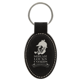 Customizable Leather Key Chain - Rectangle / Oval | 11 Colors Available