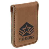 Customizable Leatherette Money Clips | 6 COLORS