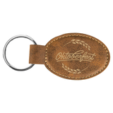 Customizable Leather Key Chain - Rectangle / Oval | 11 Colors Available